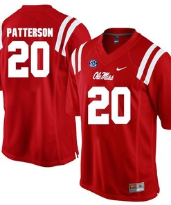 Ole Miss Rebels Red Shea Patterson Player Football Jersey
