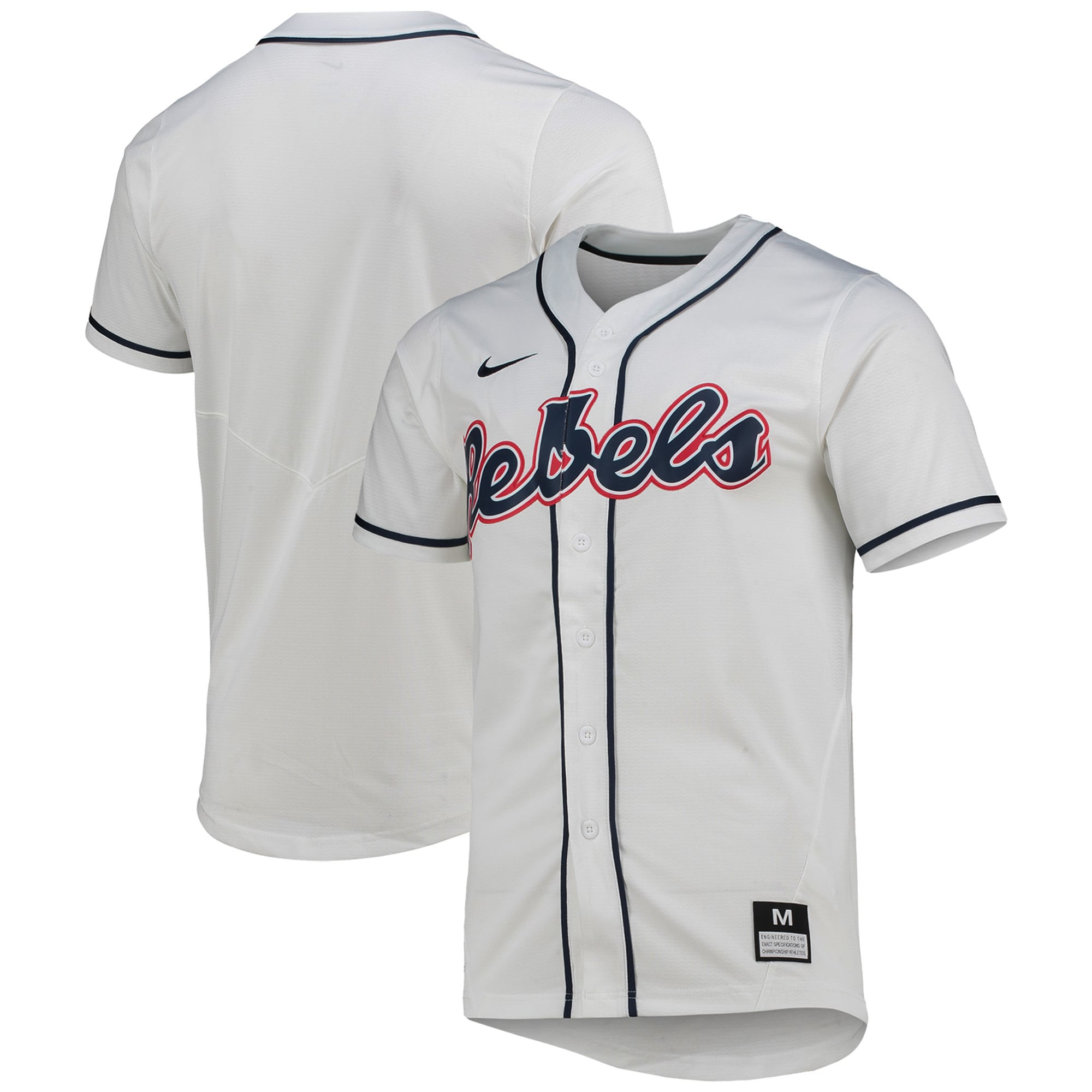 Ole Miss Rebels Replica Baseball Jersey - White Ncaa