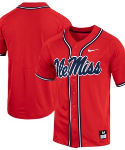 Ole Miss Rebels Replica Vapor Elite Full-button Baseball Jersey - Red Ncaa
