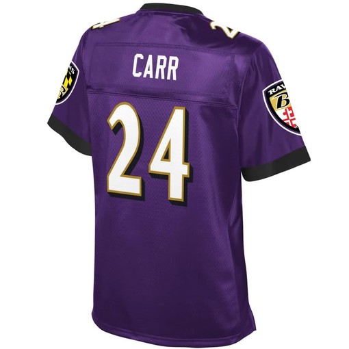 On Carr Baltimore Ravens Nfl Pro Line Womens Team Color Player Jersey - Purple