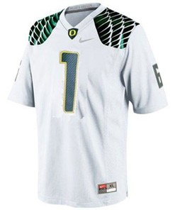 Oregon Ducks #1 Josh Huff White Football Jersey