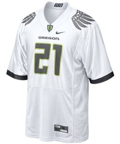 Oregon Ducks #21 LaMichael James White Football Jersey
