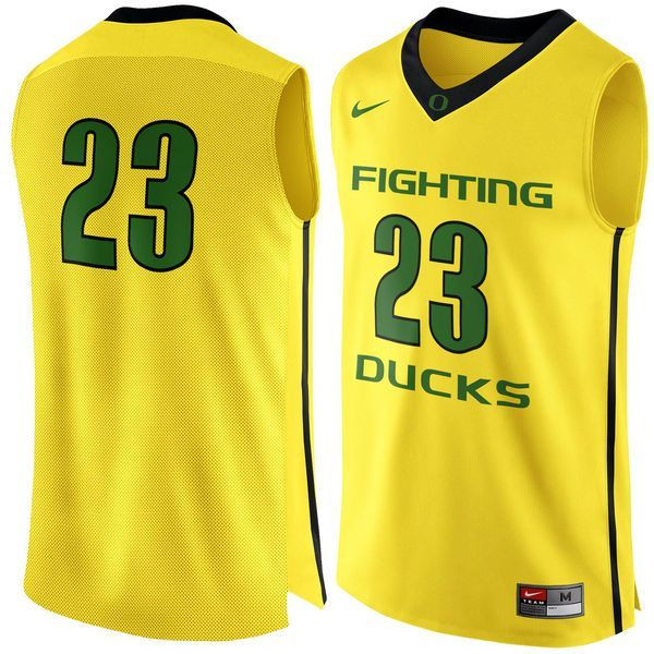 Oregon Ducks #23 Yellow Basketball Jersey
