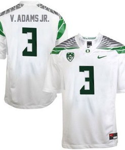 Oregon Ducks #3 Vernon Adams White Football Jersey
