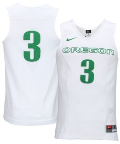 Oregon Ducks #3 White Basketball Jersey