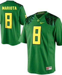 Oregon Ducks #8 Marcus Mariota Green Football Jersey