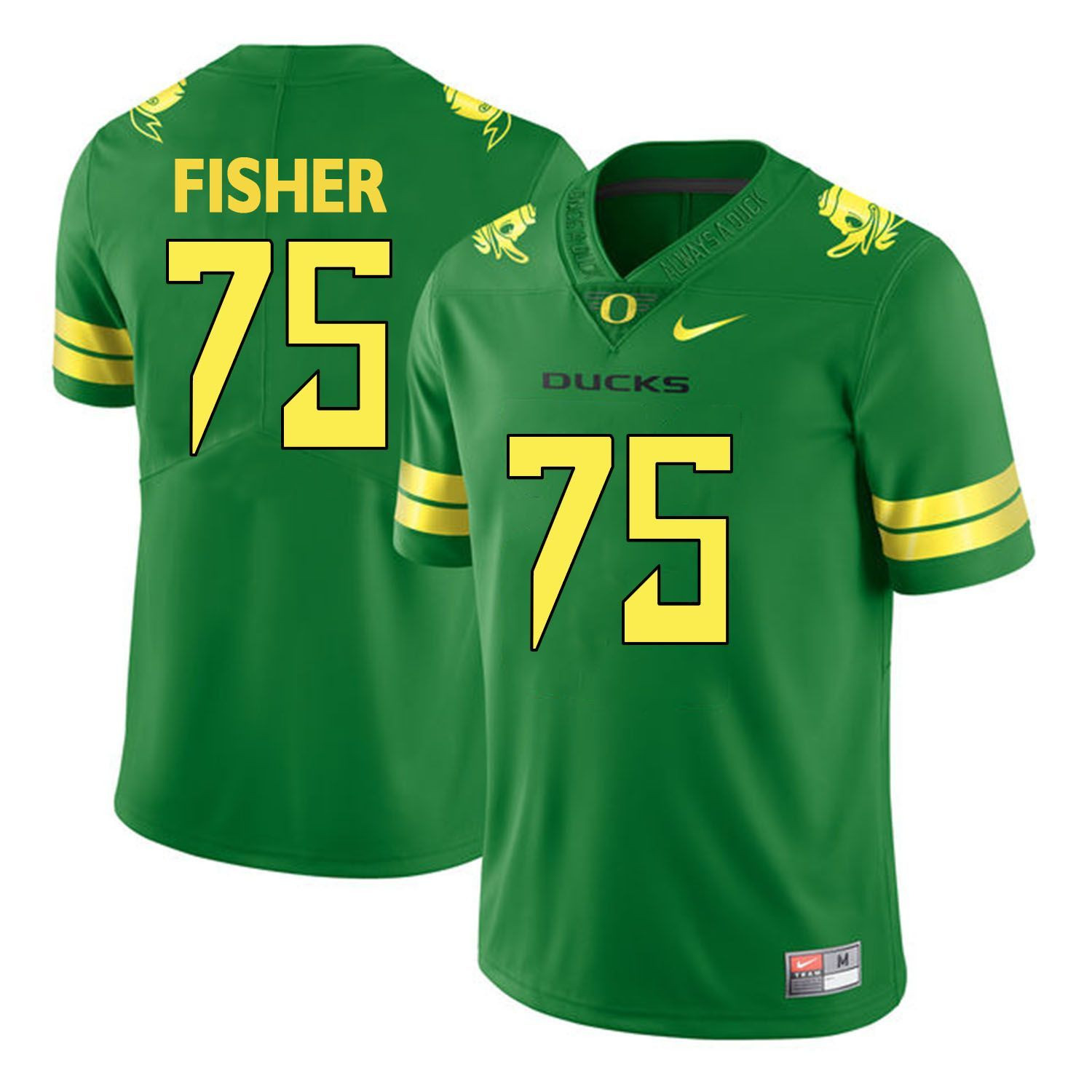 Oregon Ducks Apple Green Jake Fisher College Football Jersey