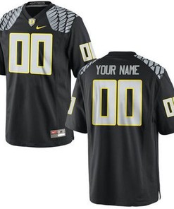 Oregon Ducks Black Customized Football Jersey