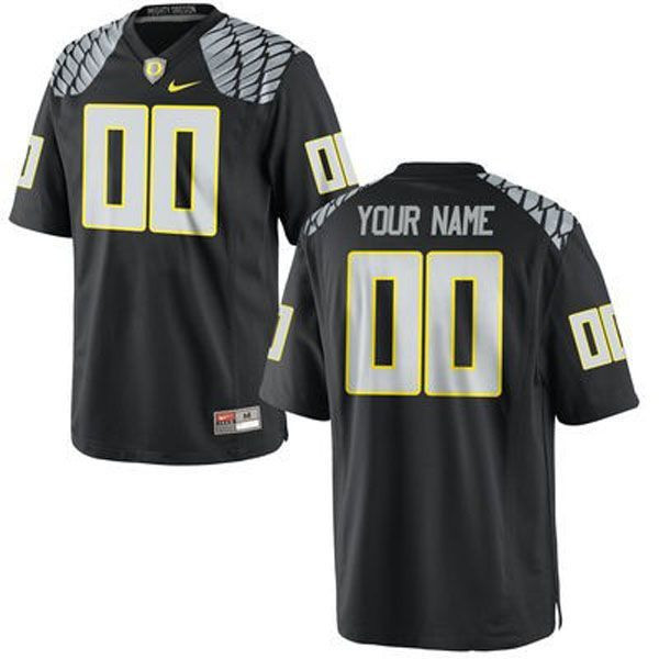 Oregon Ducks Black Customized Football Jersey