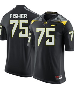 Oregon Ducks Black Jake Fisher College Football Jersey
