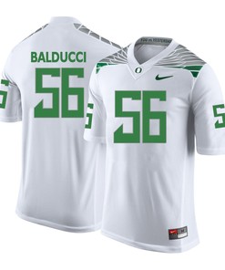 Oregon Ducks White Alex Balducci College Football Jersey
