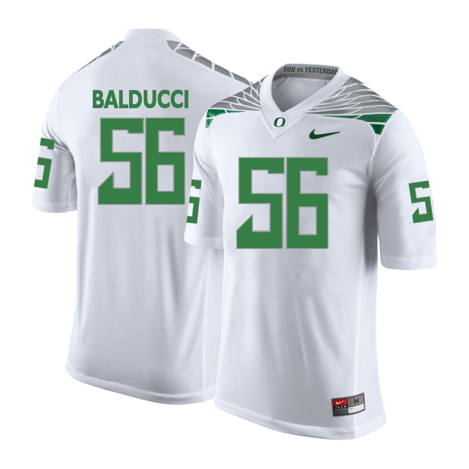 Oregon Ducks White Alex Balducci College Football Jersey