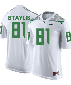 Oregon Ducks White Evan Baylis College Football Jersey