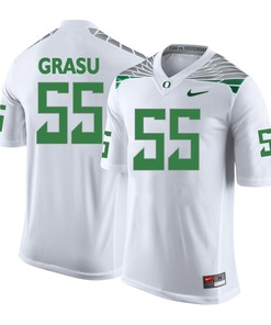 Oregon Ducks White Hroniss Grasu College Football Jersey