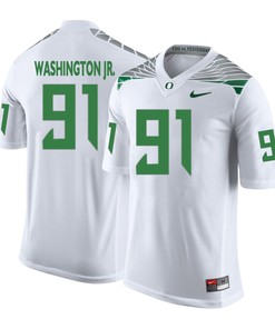 Oregon Ducks White Tony Washington Jr. College Football Jersey