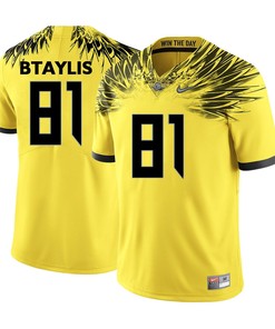 Oregon Ducks Yellow Evan Baylis College Football Jersey