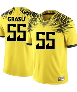 Oregon Ducks Yellow Hroniss Grasu College Football Jersey