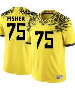 Oregon Ducks Yellow Jake Fisher College Football Jersey