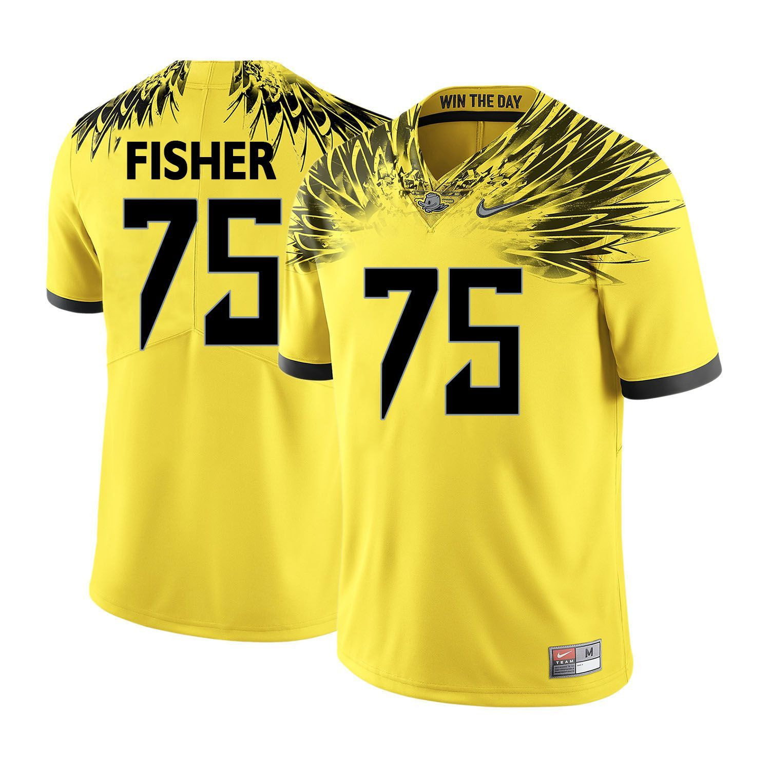Oregon Ducks Yellow Jake Fisher College Football Jersey