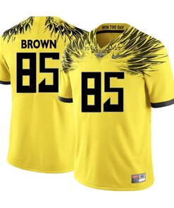 Oregon Ducks Yellow Pharaoh Brown College Football Jersey