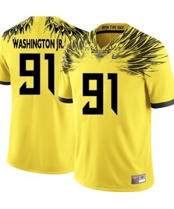 Oregon Ducks Yellow Tony Washington Jr. College Football Jersey