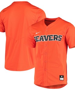 Oregon State Beavers Vapor Untouchable Elite Replica Full Button Baseball Jersey Orange Ncaa