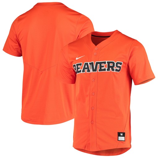 Oregon State Beavers Vapor Untouchable Elite Replica Full Button Baseball Jersey Orange Ncaa