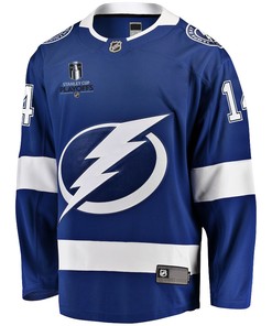Pat Maroon 14 Tampa Bay Lightning Stanley Cup 2023 Playoffs Patch Home Breakaway Men Jersey - Blue