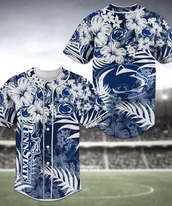Penn State Nittany Lions NCAA Baseball Jersey Shirt Flower