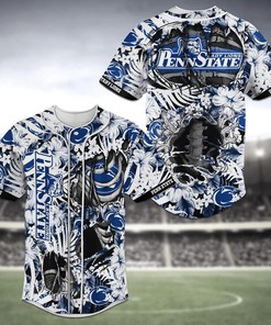 Penn State Nittany Lions NCAA Baseball Jersey Shirt Skeleton
