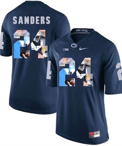 Penn State Nittany Lions Navy Miles Sanders College Football Portrait Jersey