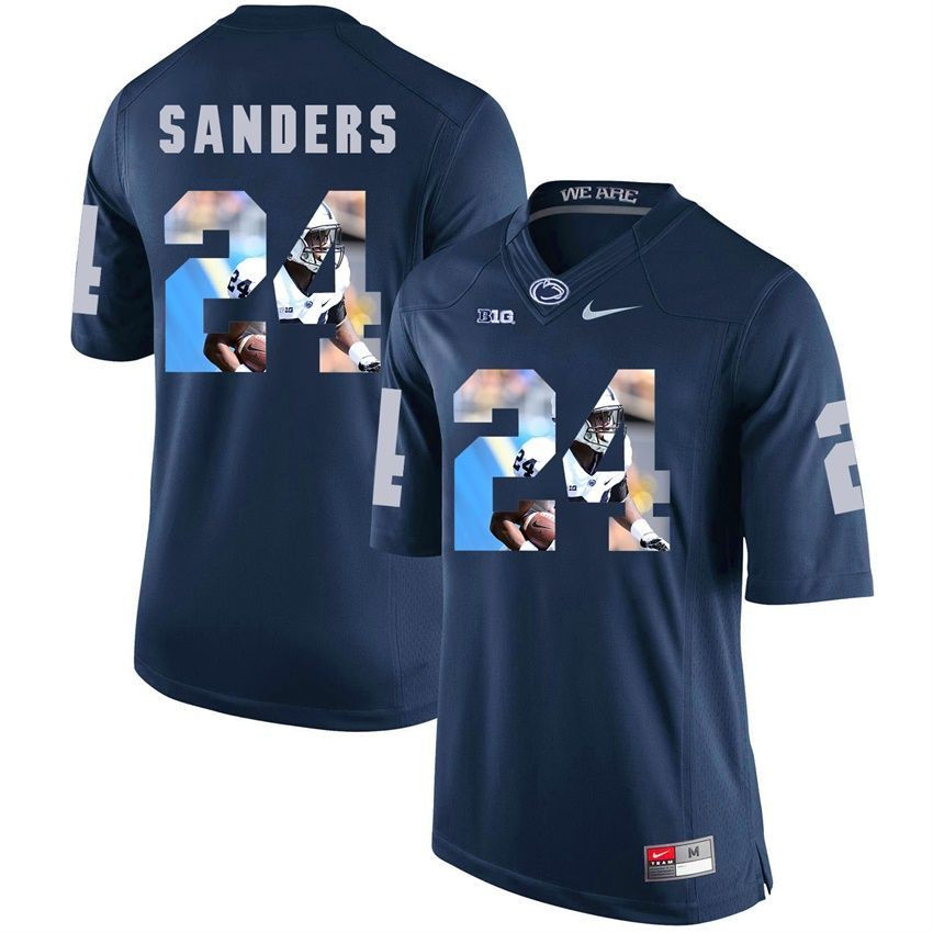 Penn State Nittany Lions Navy Miles Sanders College Football Portrait Jersey
