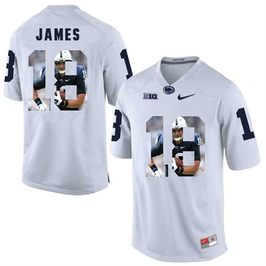 Penn State Nittany Lions White Jesse James College Football Portrait Jersey