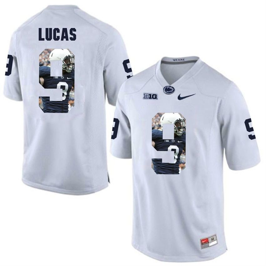 Penn State Nittany Lions White Jordan Lucas College Football Portrait Jersey