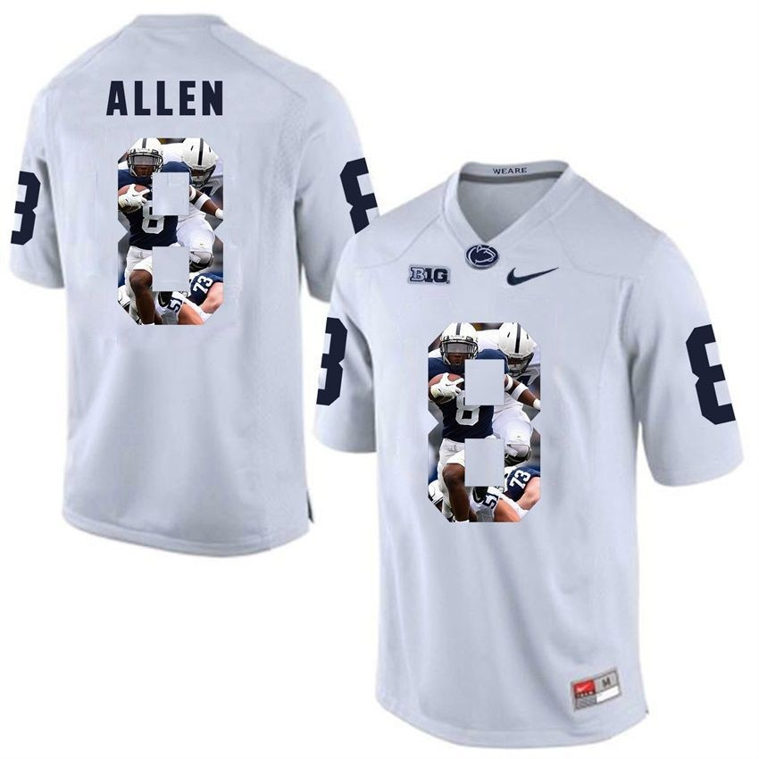 Penn State Nittany Lions White Mark Allen College Football Portrait Jersey