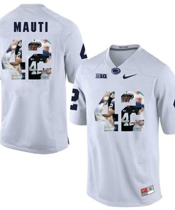 Penn State Nittany Lions White Michael Mauti College Football Portrait Jersey
