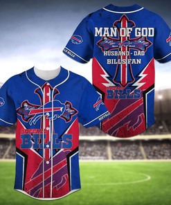 Personalized Buffalo Bills Man of God Baseball Jersey Shirt