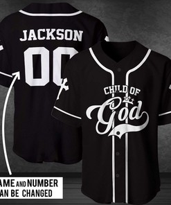 Personalized Name And Number Child Of God Baseball Jersey 240521h