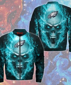 Philadelphia Eagles Jacket Mens Skull Graphic