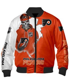 Philadelphia Flyers Varsity Jacket Skull