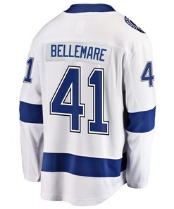Pierre-Edouard Bellemare 41 Tampa Bay Lightning Stanley Cup 2023 Playoffs Patch Away Breakaway Men Jersey - White