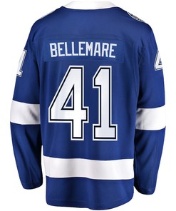 Pierre-Edouard Bellemare 41 Tampa Bay Lightning Stanley Cup 2023 Playoffs Patch Home Breakaway Men Jersey - Blue