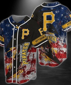 Pittsburgh Pirates MLB Baseball Jersey Shirt US Flag