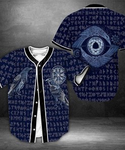 Raven Viking Personalized 3d Baseball Jersey kv