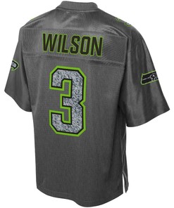 Russell Wilson Seattle Seahawks Nfl Pro Line Fashion Static Jersey - Gray