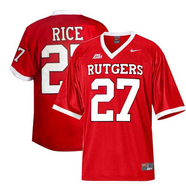 Rutgers Scarlet Knights #27 Ray Rice Red Football Jersey