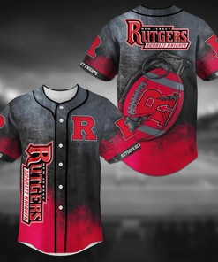 Rutgers Scarlet Knights NCAA Baseball Jersey Shirt Grenade