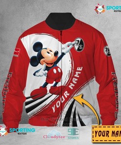 SC Freiburg Custom Name Mickey Mouse Bomber Jacket
