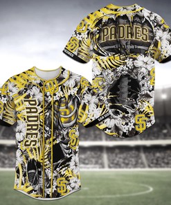 San Diego Padres MLB Baseball Jersey Shirt Skeleton