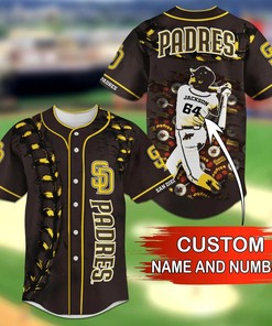 San Diego Padres MLB Personalized Name Number Baseball Jersey Shirt